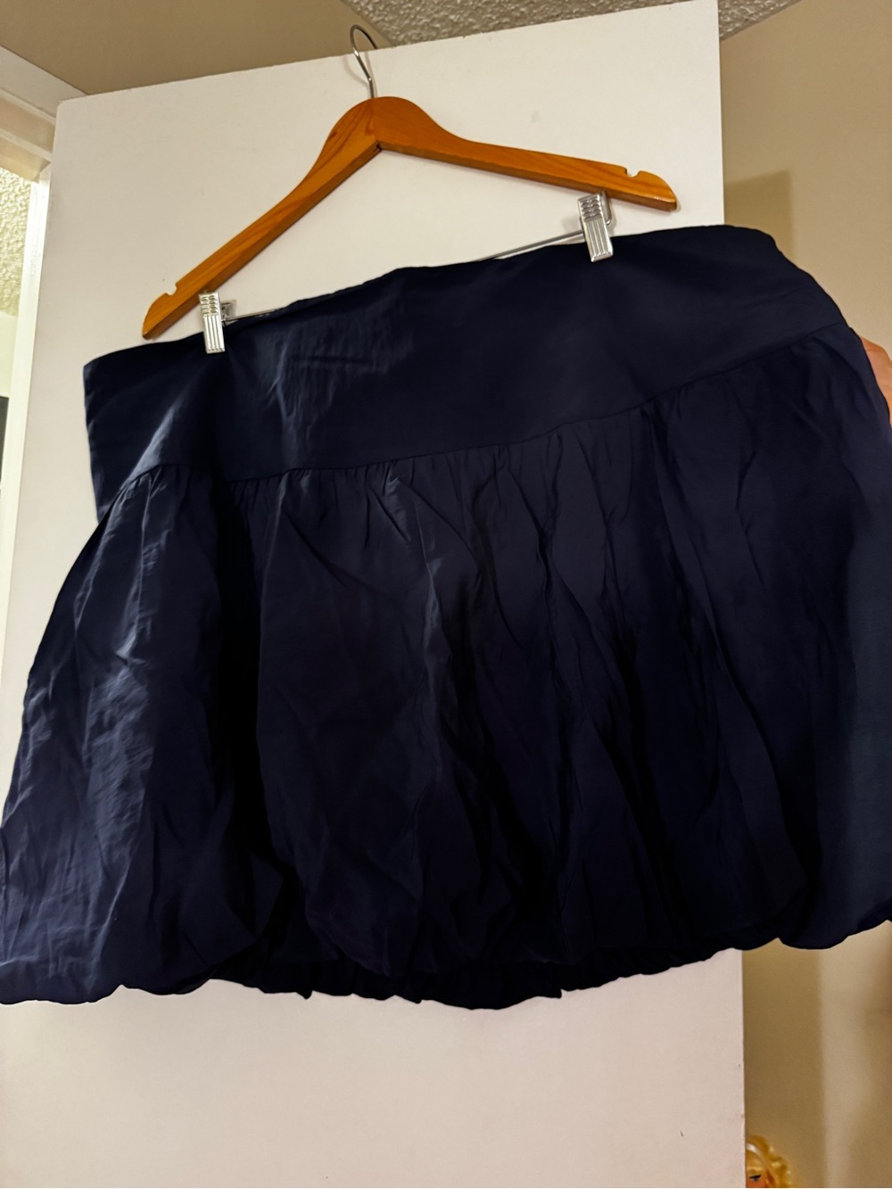 Plus size Women's Navy Bubble Skirt - Classic A-Line